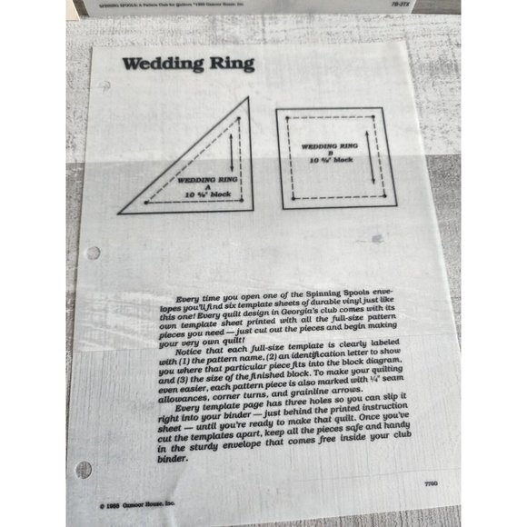 Georgia Bonesteel's Spinning Spools Template Storage Bag + 9 Quilt Templates #50 - Picture 7 of 10